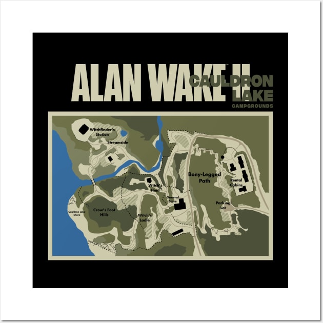 Alan Wake 2 - Cauldron Lake Campgrounds Wall Art by bianca alea